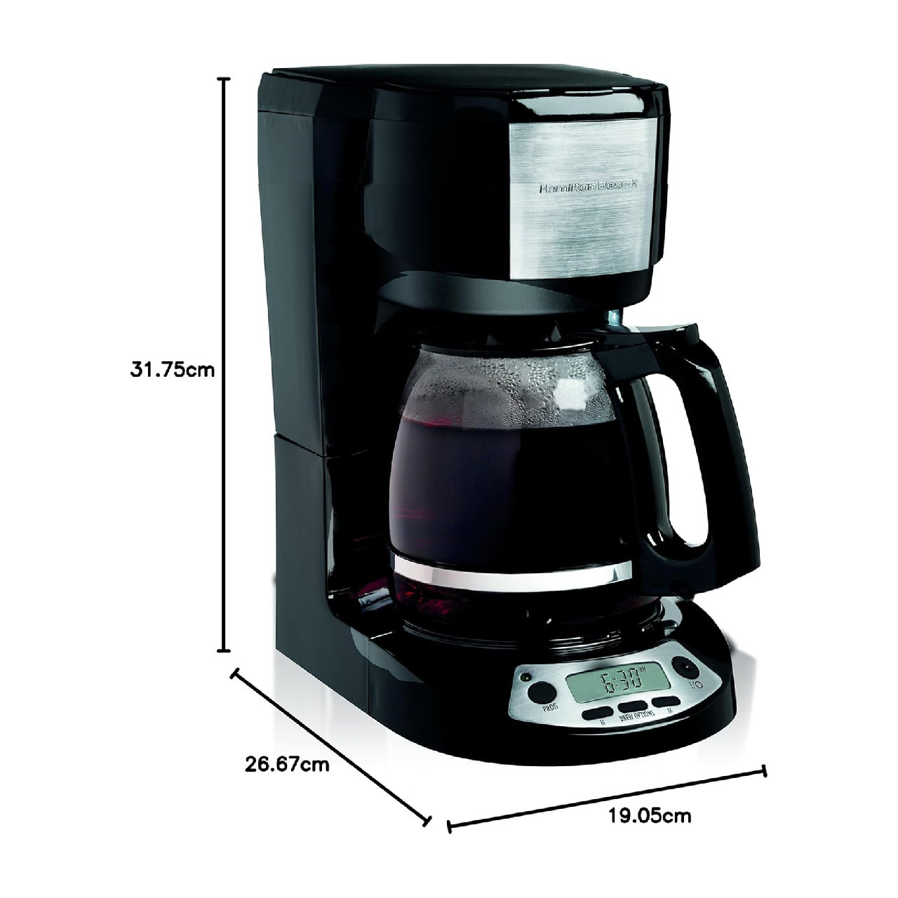 Cafetera Programable 12 Tazas Hamilton Beach 49615 1.5L Ngra