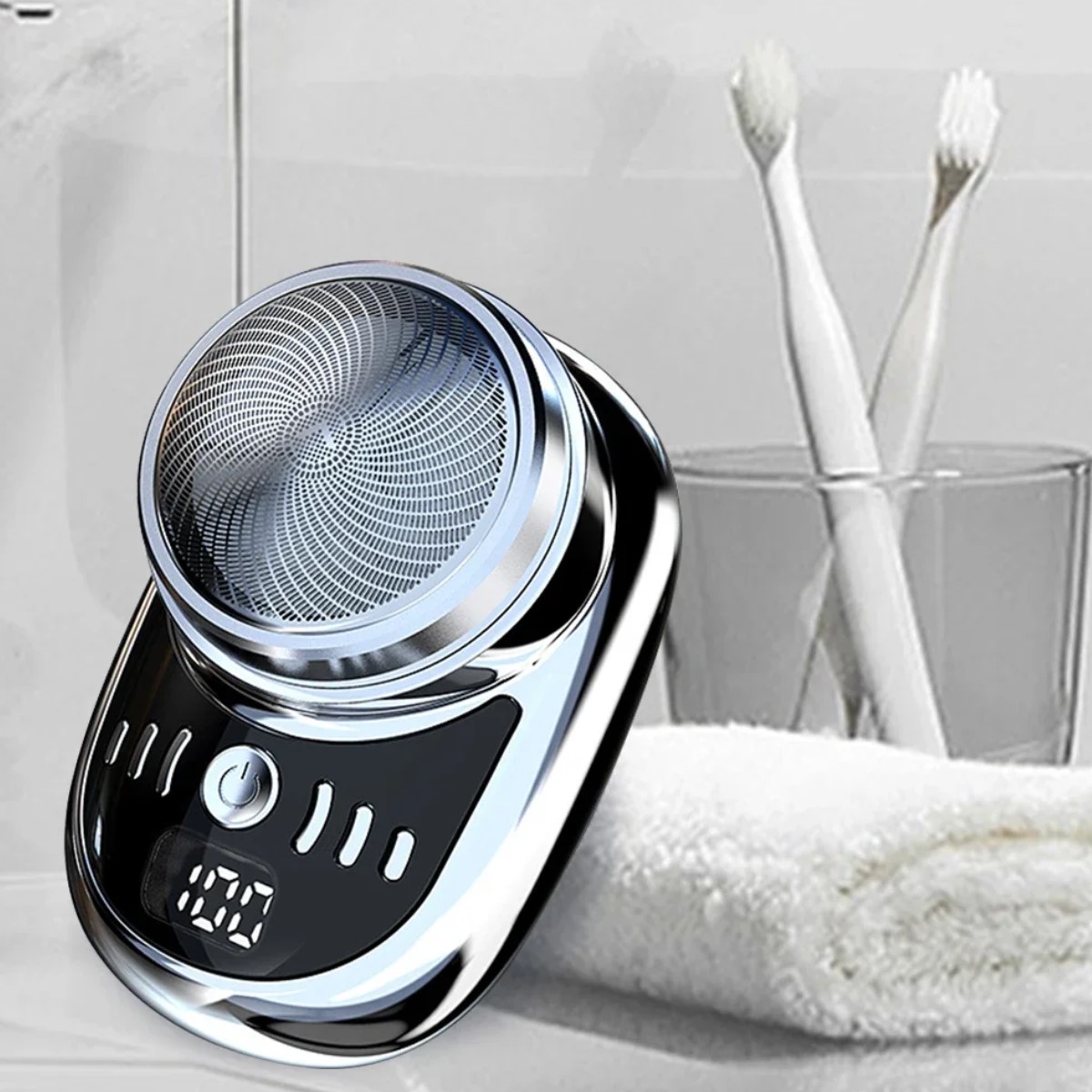 Mini Afeitadora eléctrica negro viaje recargable USB maquinilla portátil inalámbrica Barba