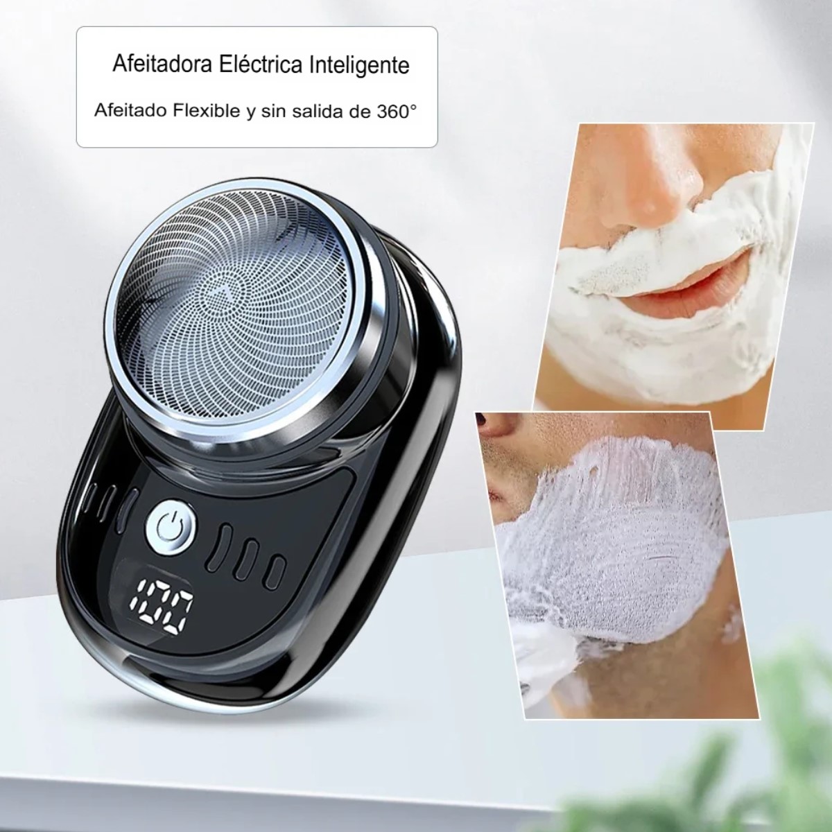 Mini Afeitadora eléctrica negro viaje recargable USB maquinilla portátil inalámbrica Barba