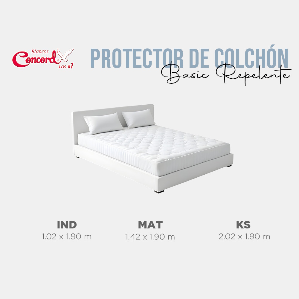 Protector P/Colchon Matrimonial Impermeable Basic Concord