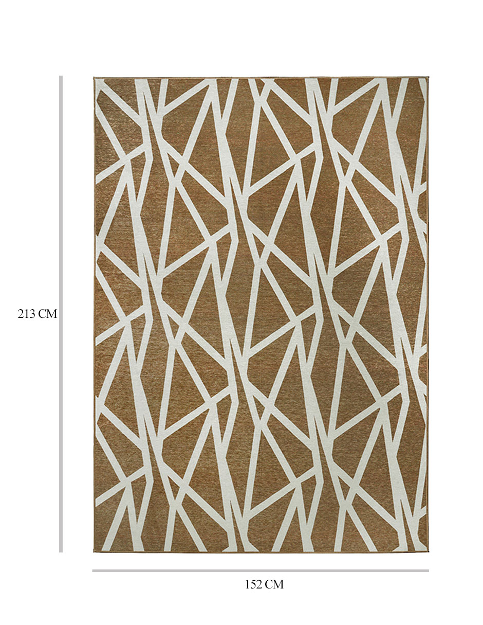Tapete Alfombra Decorativo Lavable Intersecciones Camello - Fine Art Tj