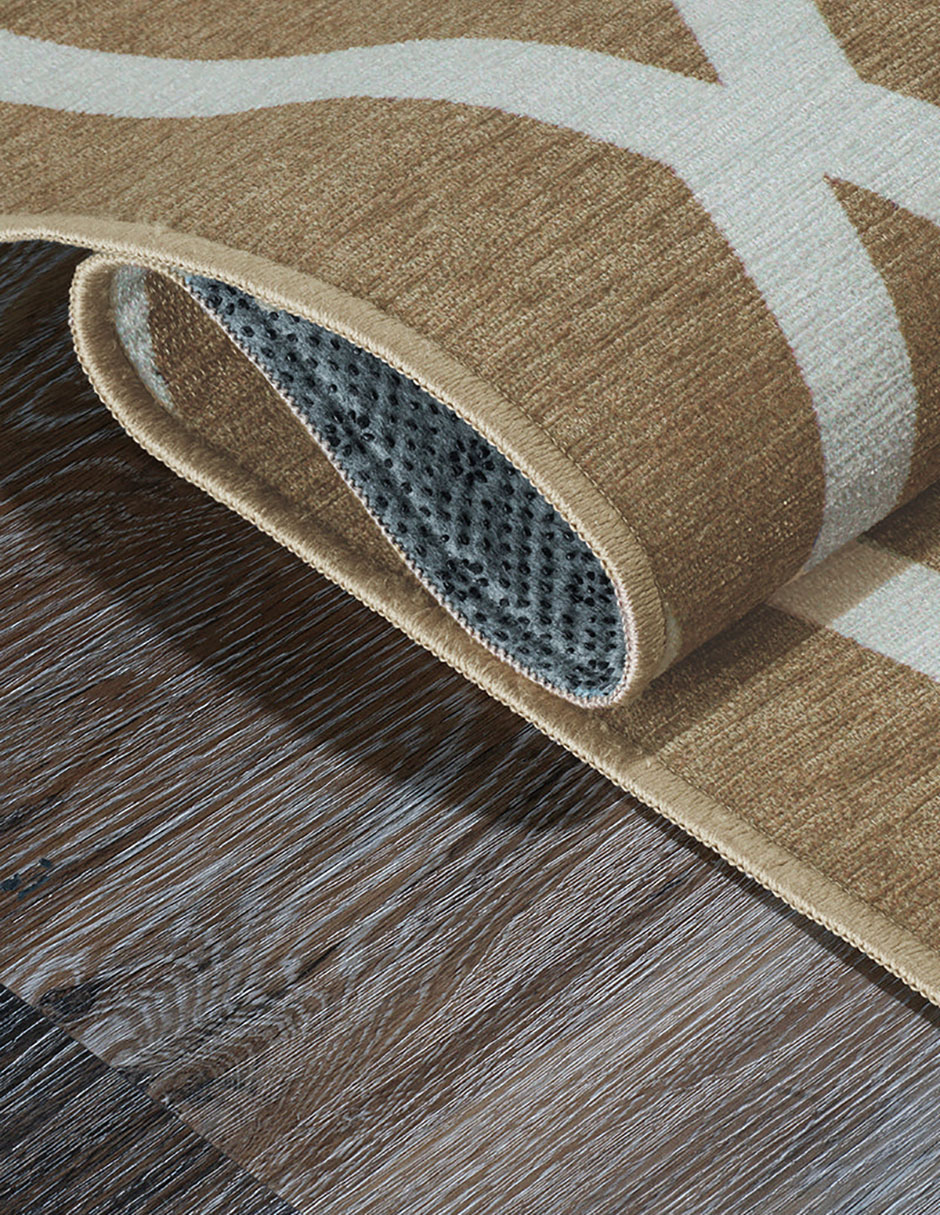 Tapete Alfombra Decorativo Lavable Intersecciones Camello - Fine Art Tj