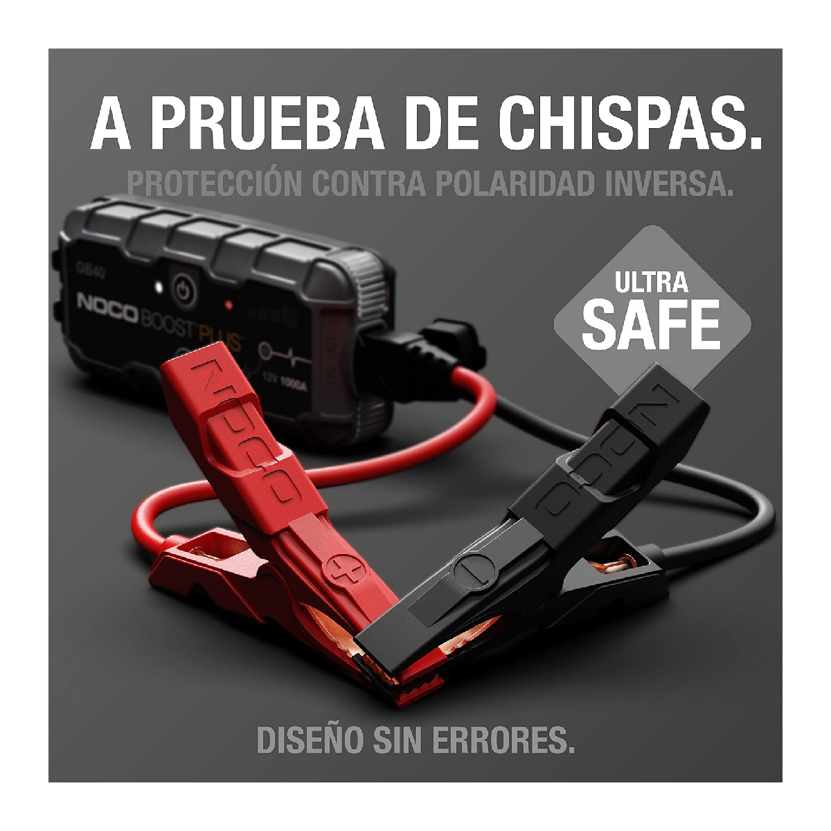 NOCO Boost Plus GB40 1000A 12V Arrancador de Batería de Litio UltraSafe
