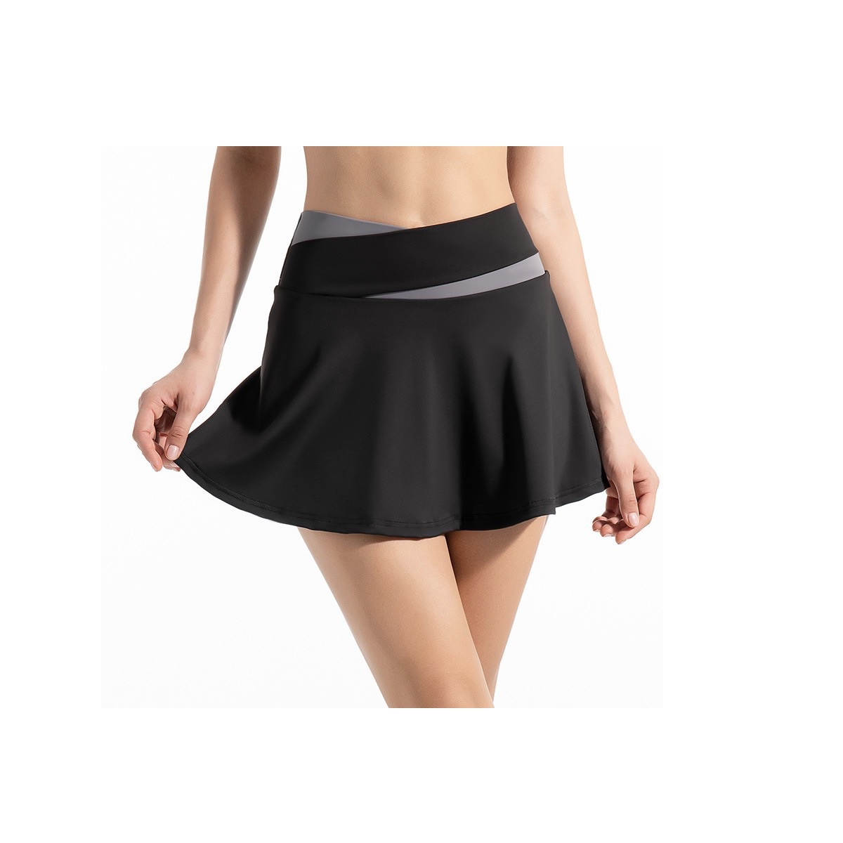 Falda Con Short Licra Deportiva 2 En 1 Negro Talla. S