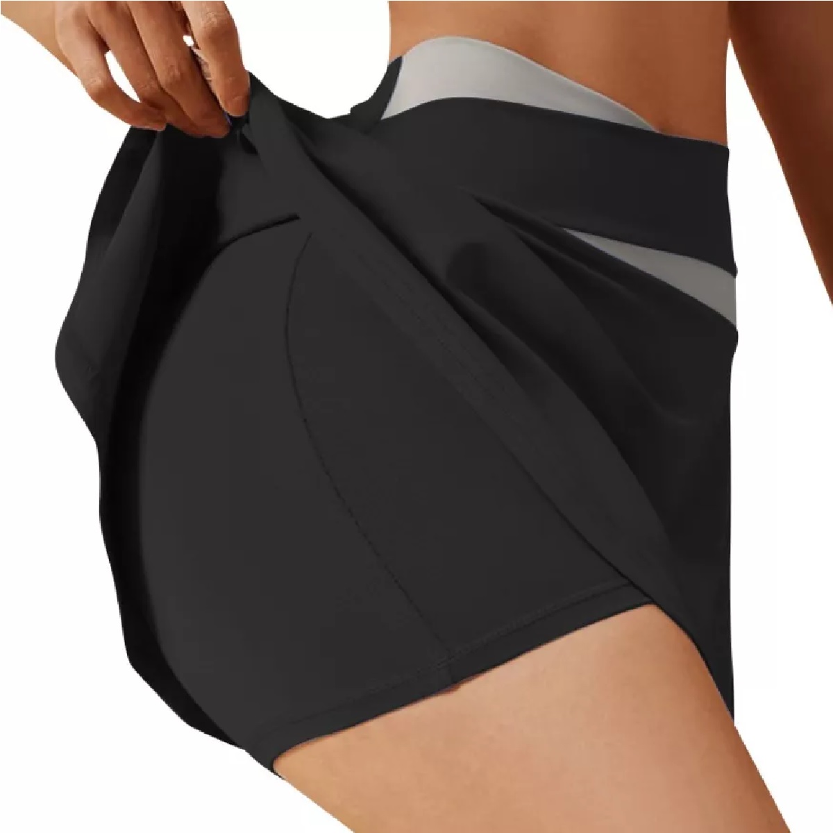 Falda Con Short Licra Deportiva 2 En 1 Negro Talla. S