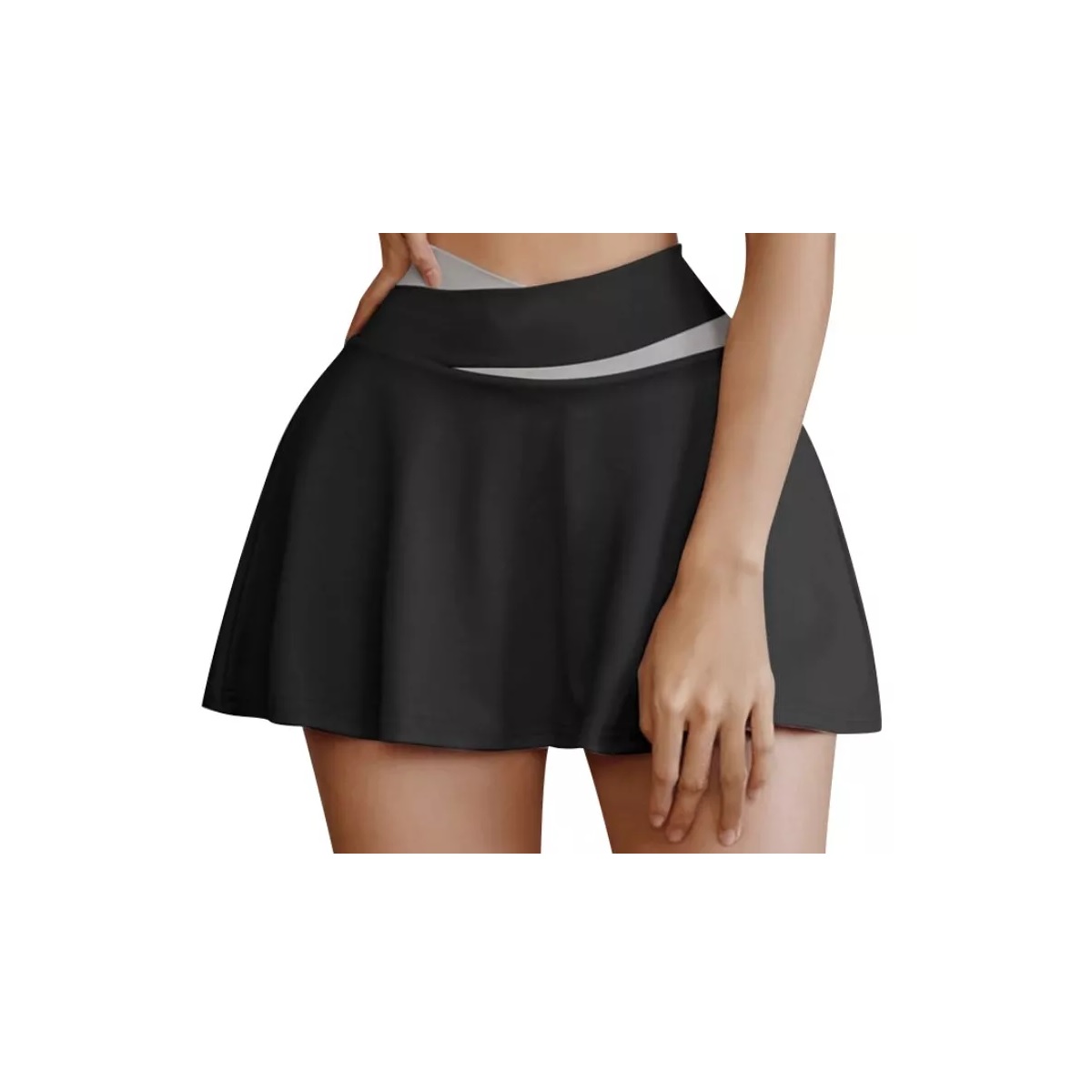 Falda Con Short Licra Deportiva 2 En 1 Negro Talla. S