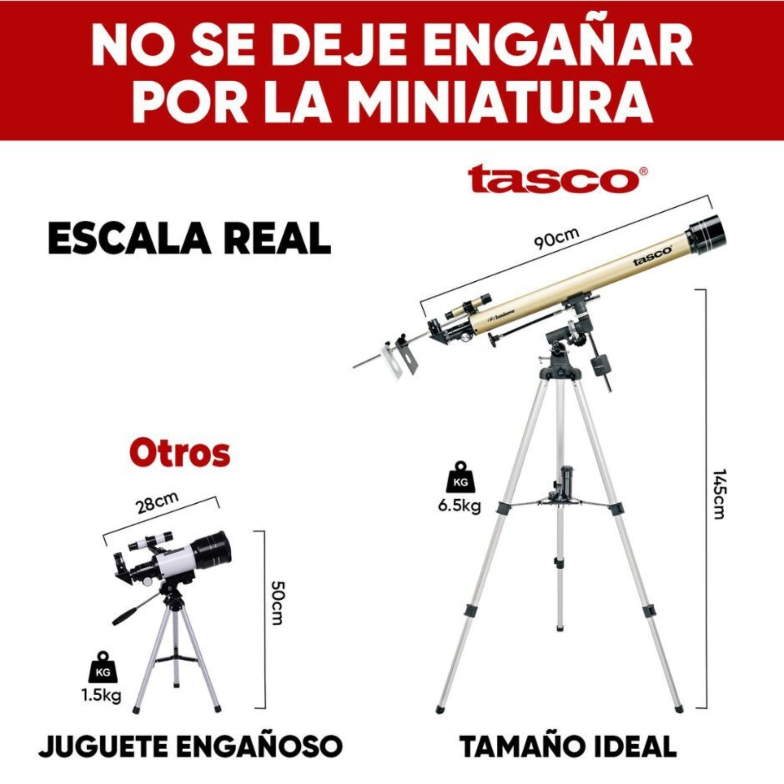 Telescopio Tasco Luminova Refractor 900x60 Ecuatorial con Mirilla 6x24