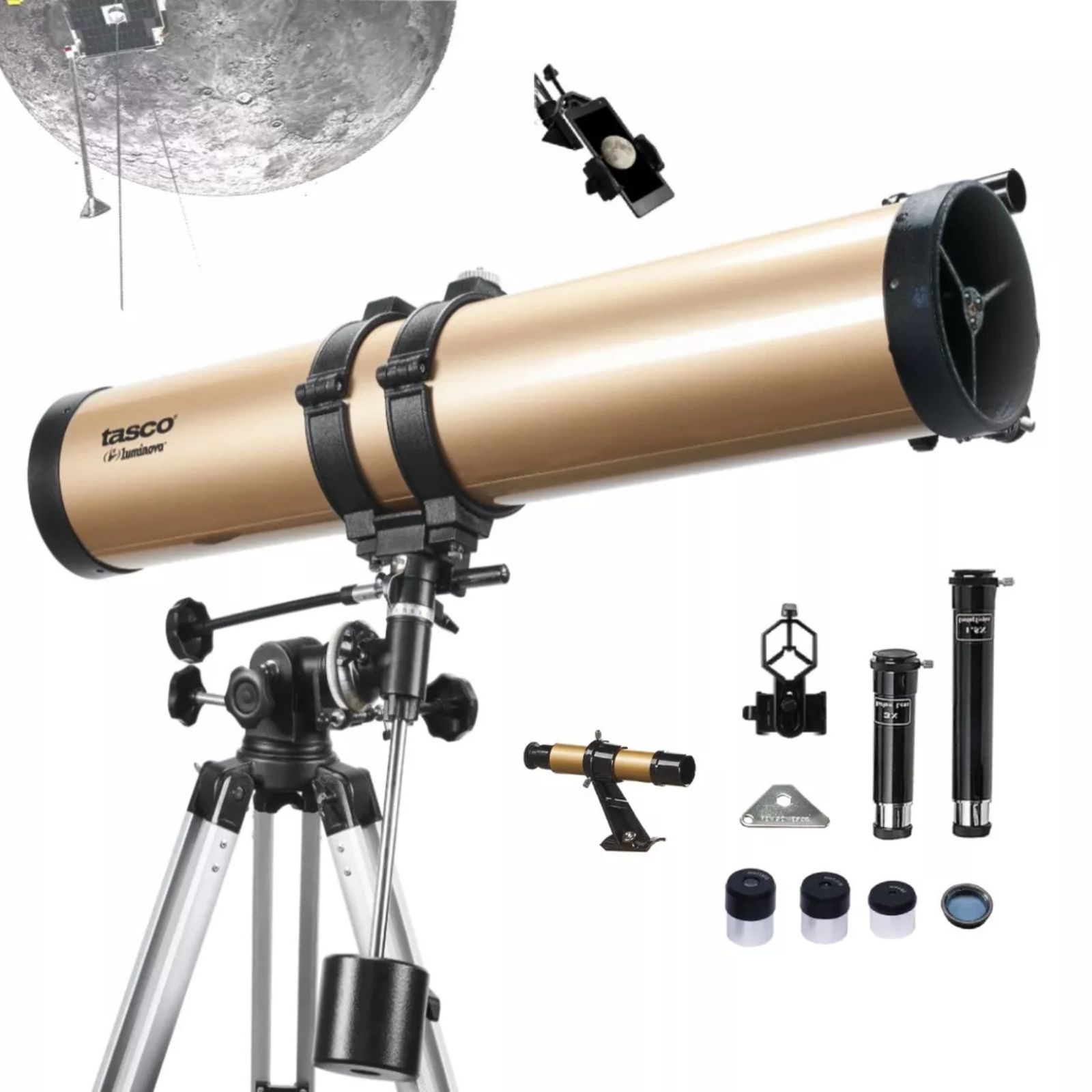 Telescopio Tasco Luminova Reflector 900X114 mm Profesional
