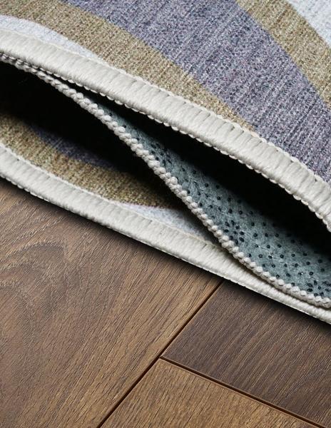 Tapete Alfombra Decorativo Lavable Kyoa Gris Oliva - Fine Art Tj