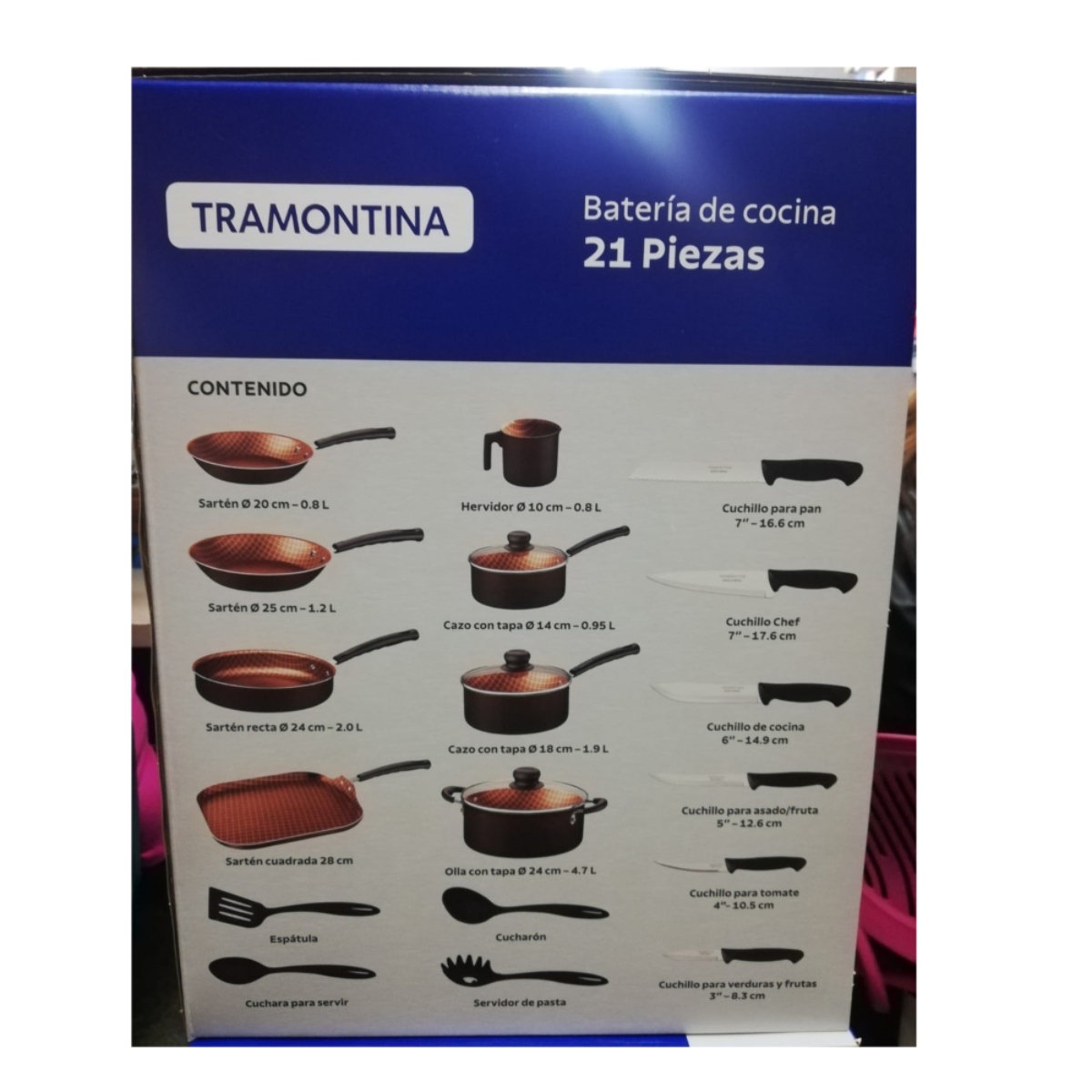 Batería de Cocina Tramontina 27899/479 21 Piezas Starflon Negra ENDY5