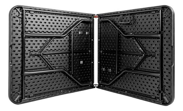 Mesa Plegable Rattan 1.80m Negra Portafolio Jardin Exterior
