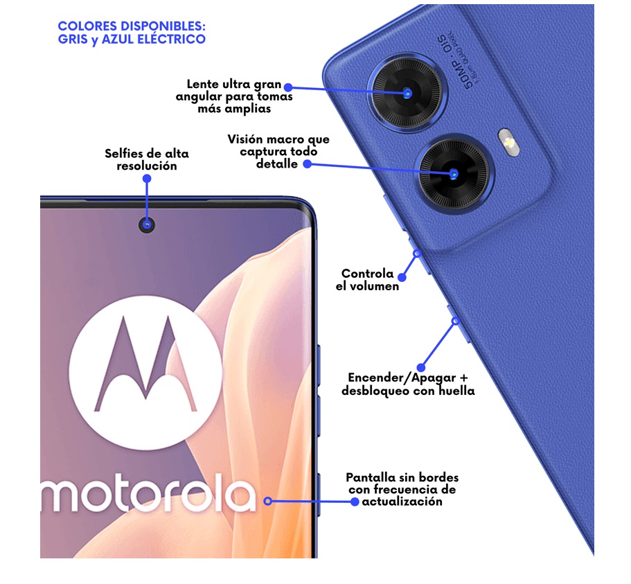 Motorola G85 5G 256Gb 8Ram Color Azul Dual Sim Nuevo Desbloqueado