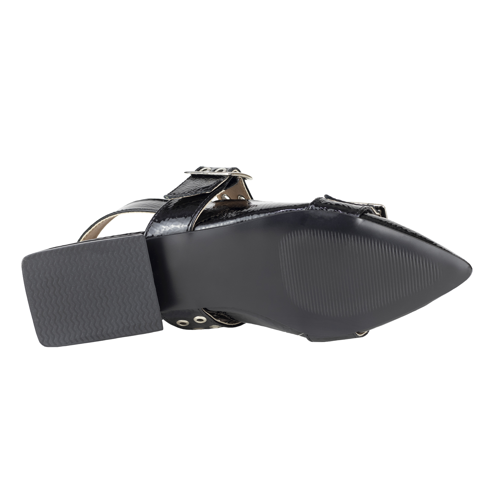 Zapato Flat Mujer Salamandra Destalonado 29405-G Negro Tacón