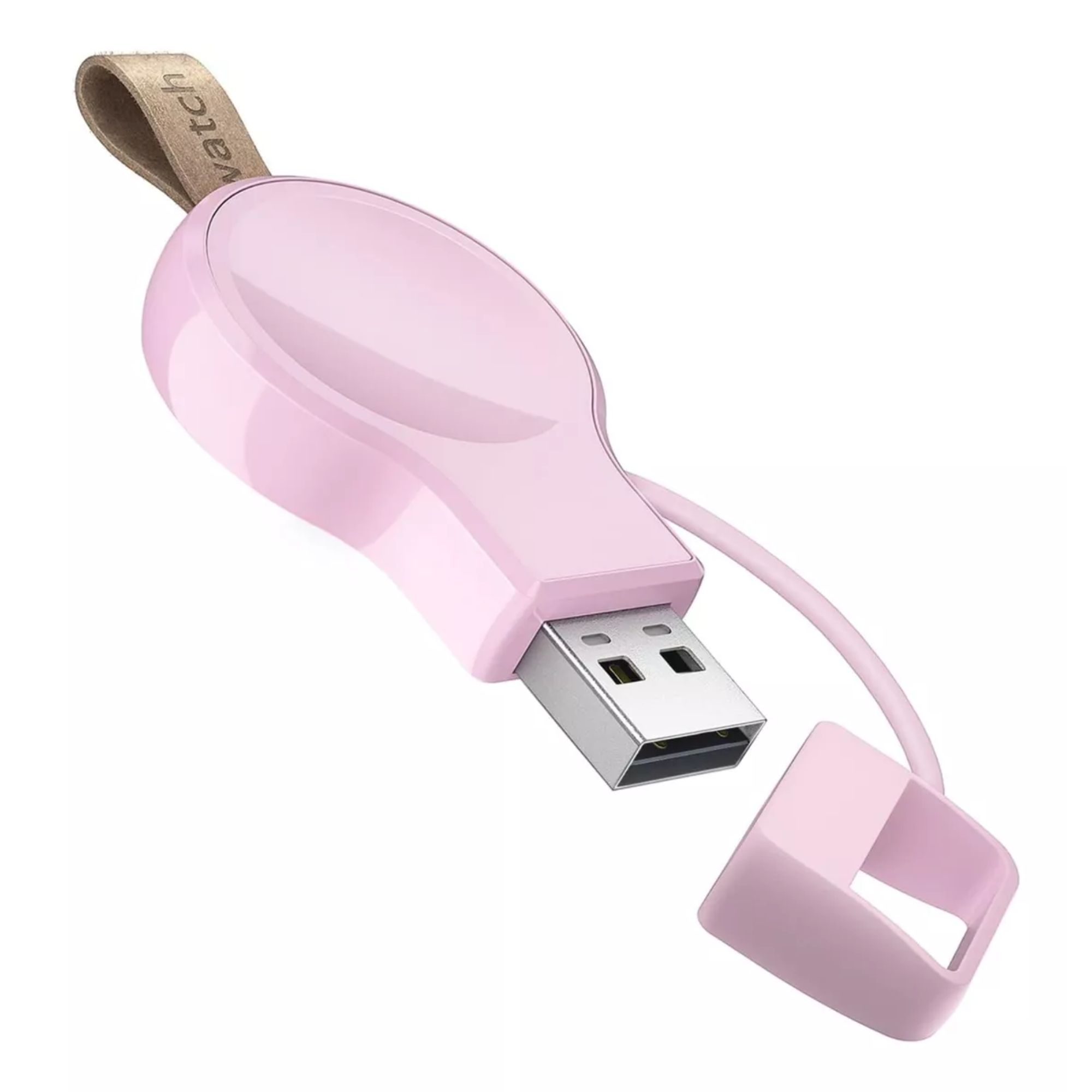Cargador Portátil Magnético Carga Rápida Para Apple Watch Color Rosa