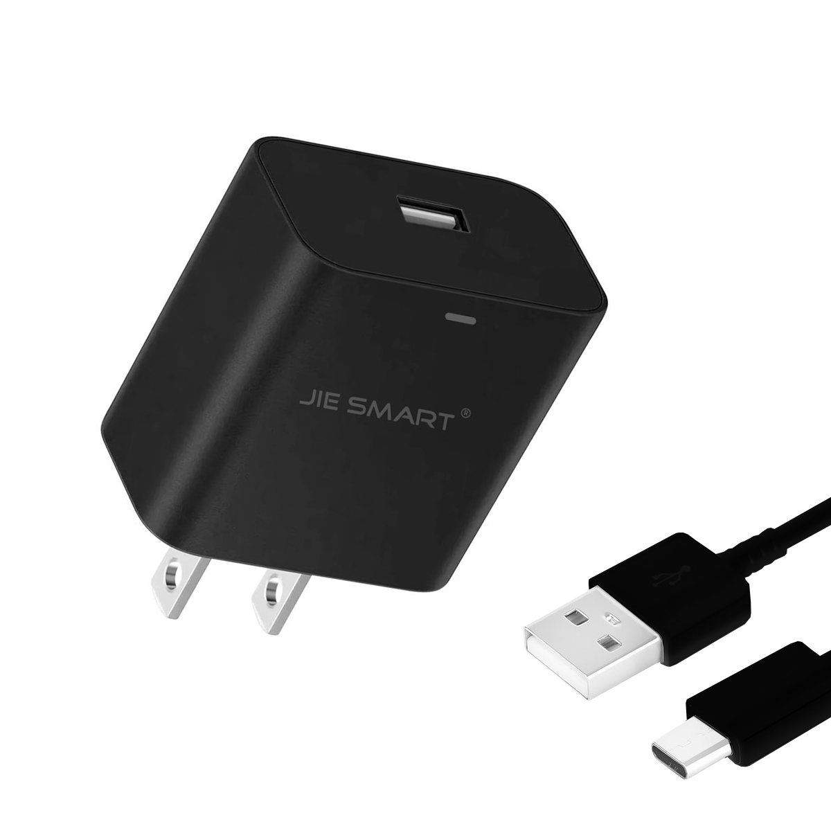 JIE SMART Cargador Micro USB QC3.0 Carga Rápida Negro