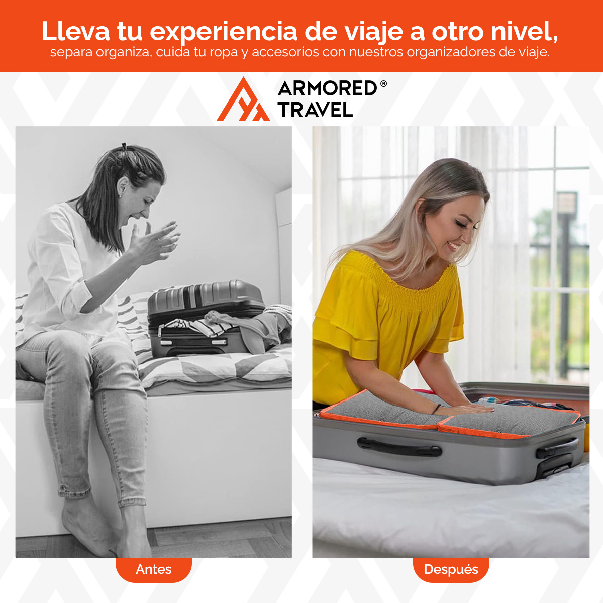 Organizadores de viaje para maletas bolsas organizadoras paquete 10 piezas GRIS-SILVER esenciales para viaje Armored Travel