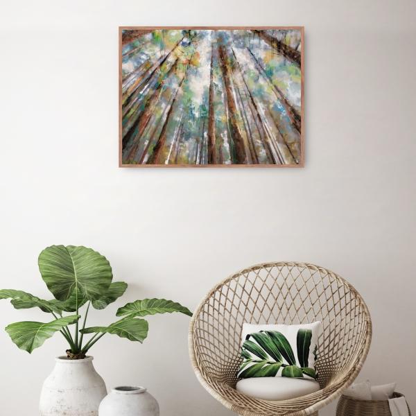 colores del bosque de Studio Arts - Impresión en Lienzo Enmarcado - Fine Art Tj