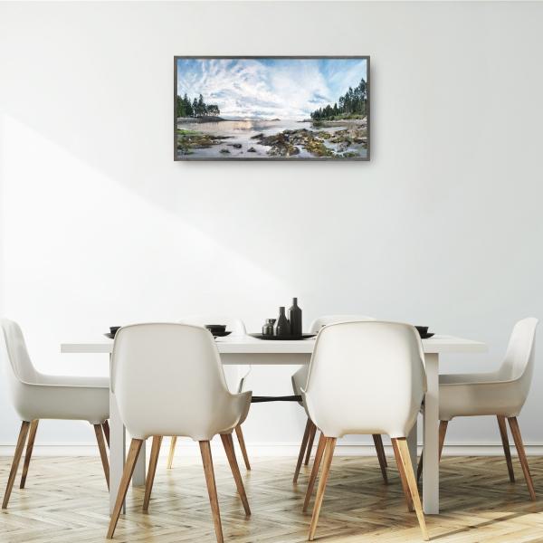 Casa del lago I de Studio Arts - Impresión en Lienzo Enmarcado - Fine Art Tj