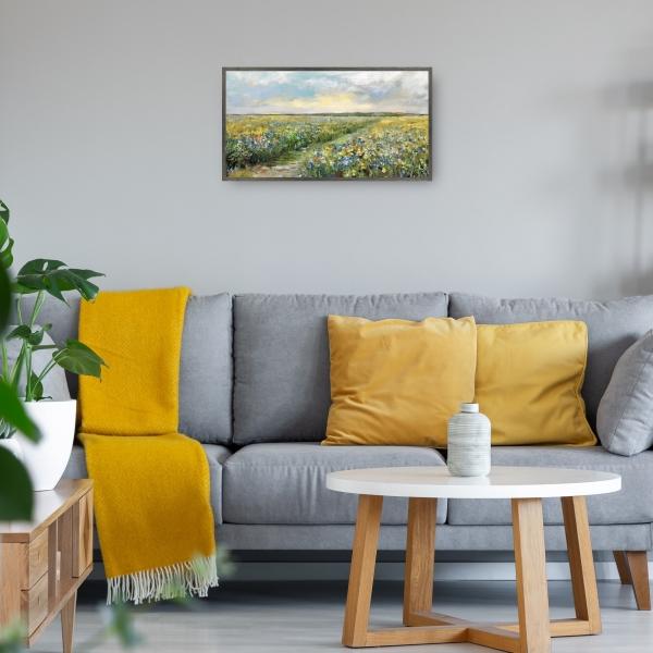 camino del prado de Studio Arts - Impresión en Lienzo Enmarcado - Fine Art Tj