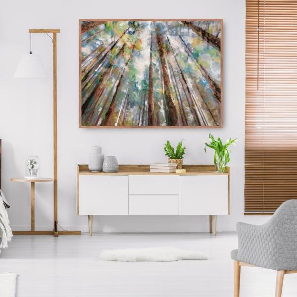 colores del bosque de Studio Arts - Impresión en Lienzo Enmarcado - Fine Art Tj