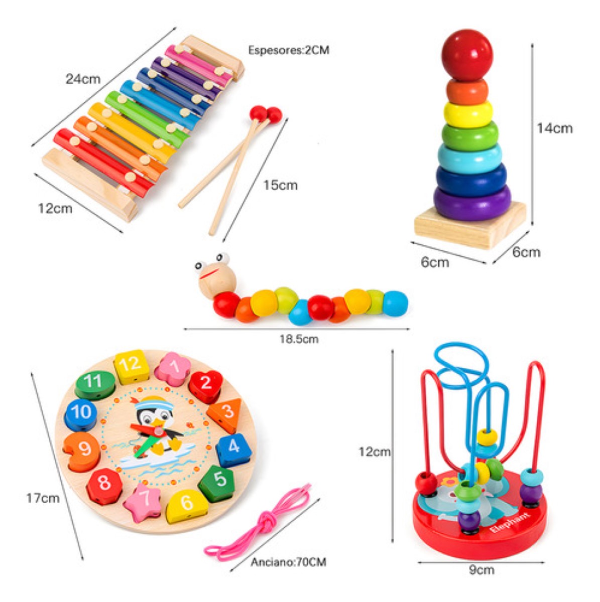 Paquete Didáctico Infantil Estimulación Temprana Juguete colores