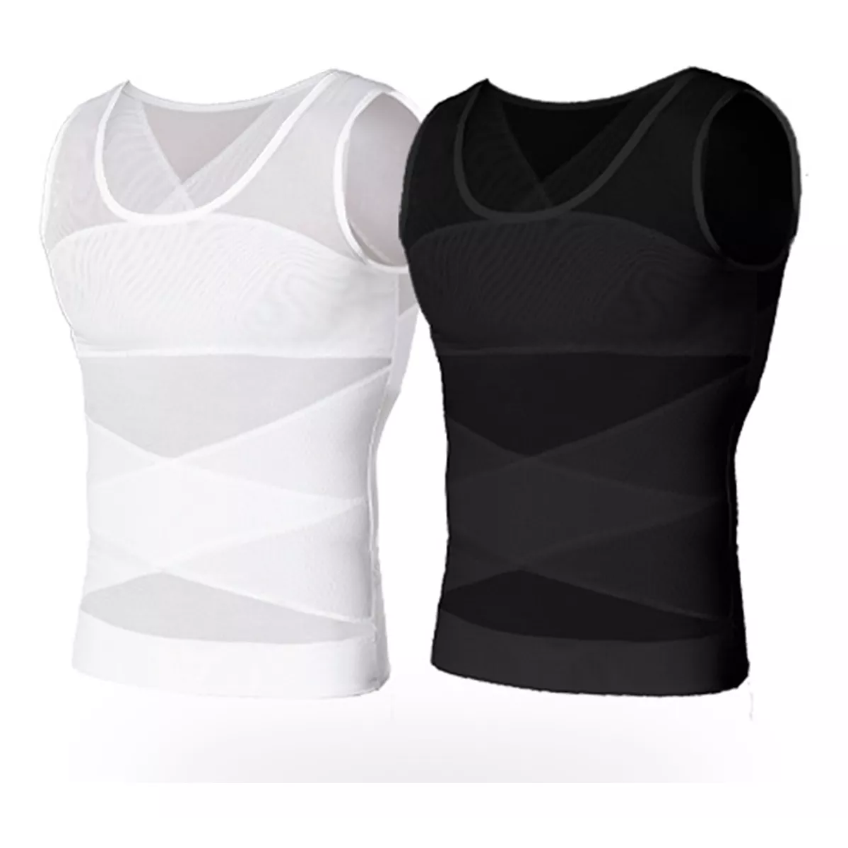2pcs Ginecomastia Camisa Hombres Adelgazamiento Pecho Talla XL