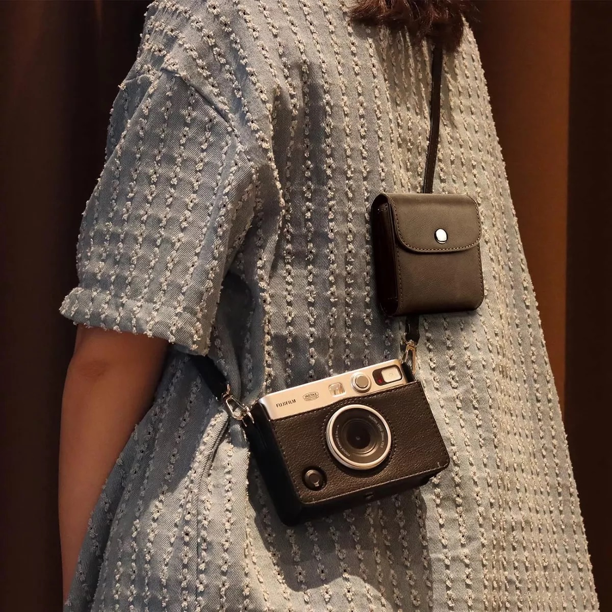 Funda Protectora Para Instax Mini Evo Bolsa De Transporte Negro