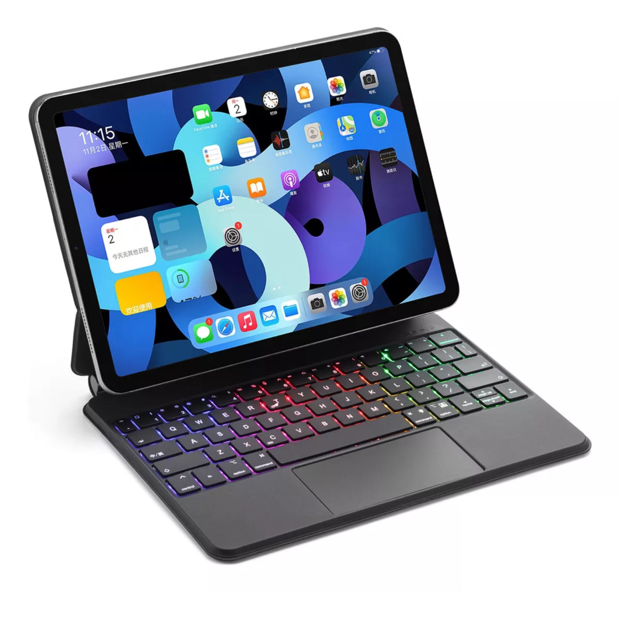 Funda Teclado Magic Keyboard Para iPad Air Pro 11 Color Negro + Pencil