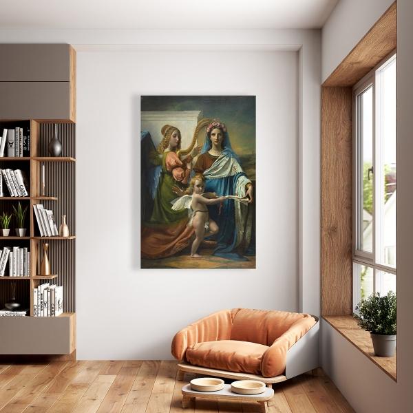 Cuadro Decorativo Canvas Religioso Santa Cecilia Roma 60 X 40 cm
