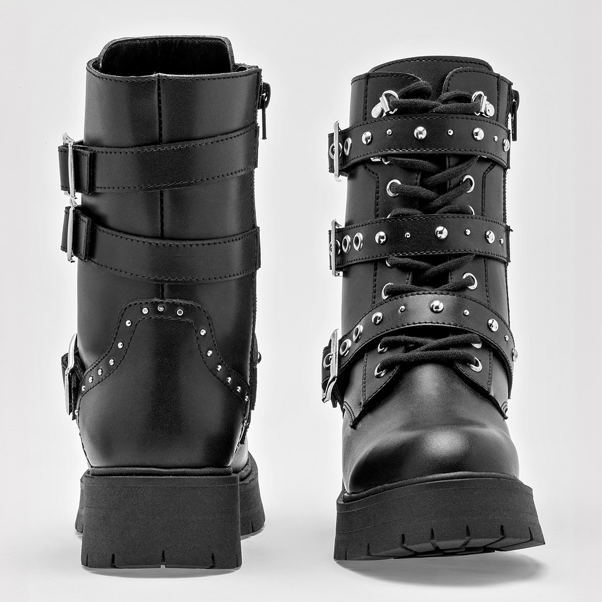 Seducta Botin Urbano Mujer Tacon 4 cm Tubo 18 cm  Color  Negro E9