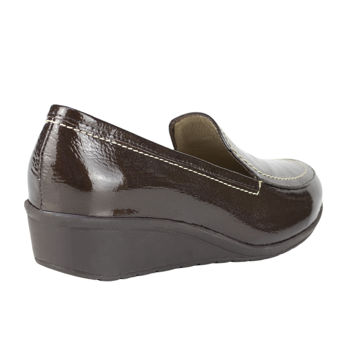 Mocasín Mujer Capricho 6209 Cobalto Charol Semivestir Confort