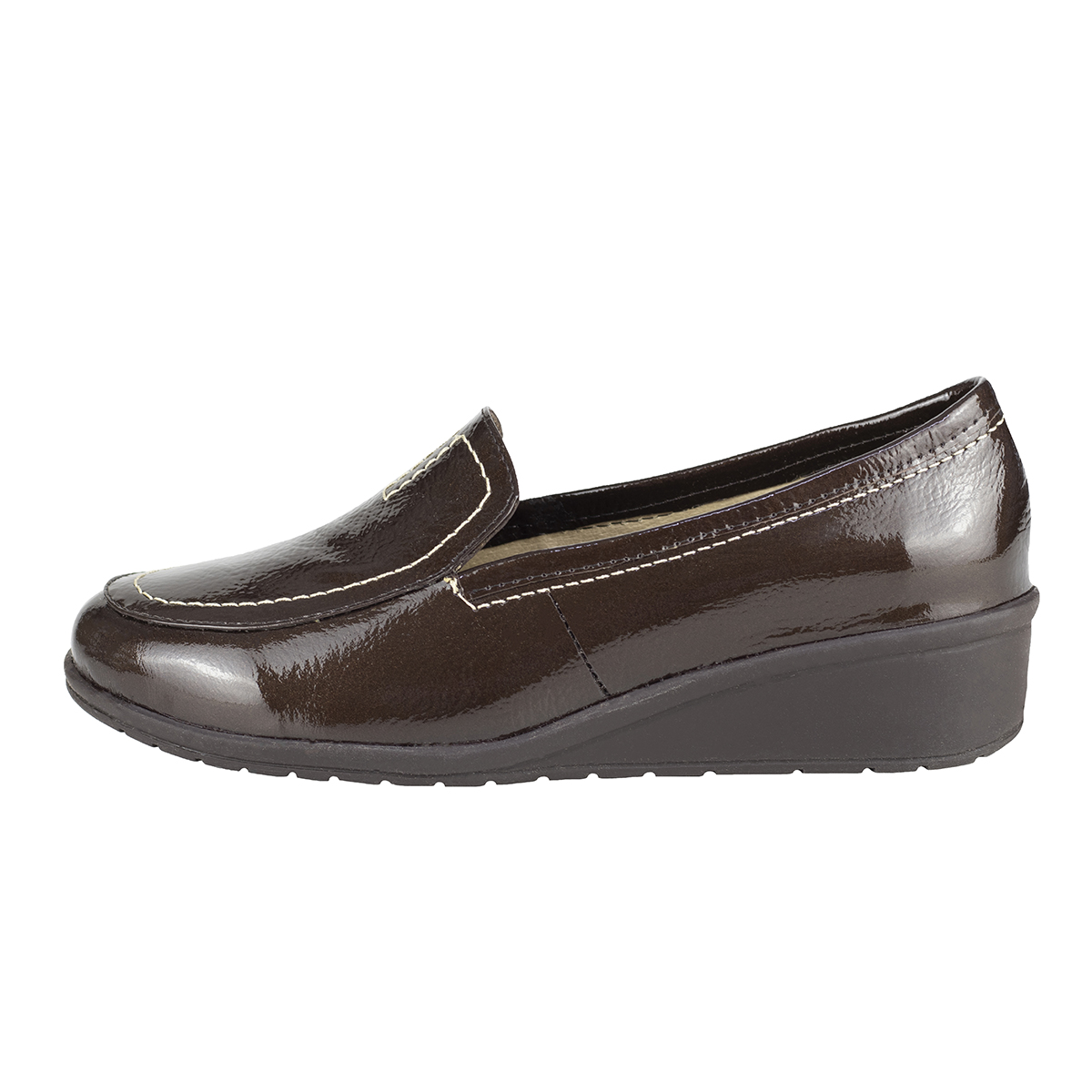 Mocasín Mujer Capricho 6209 Cobalto Charol Semivestir Confort