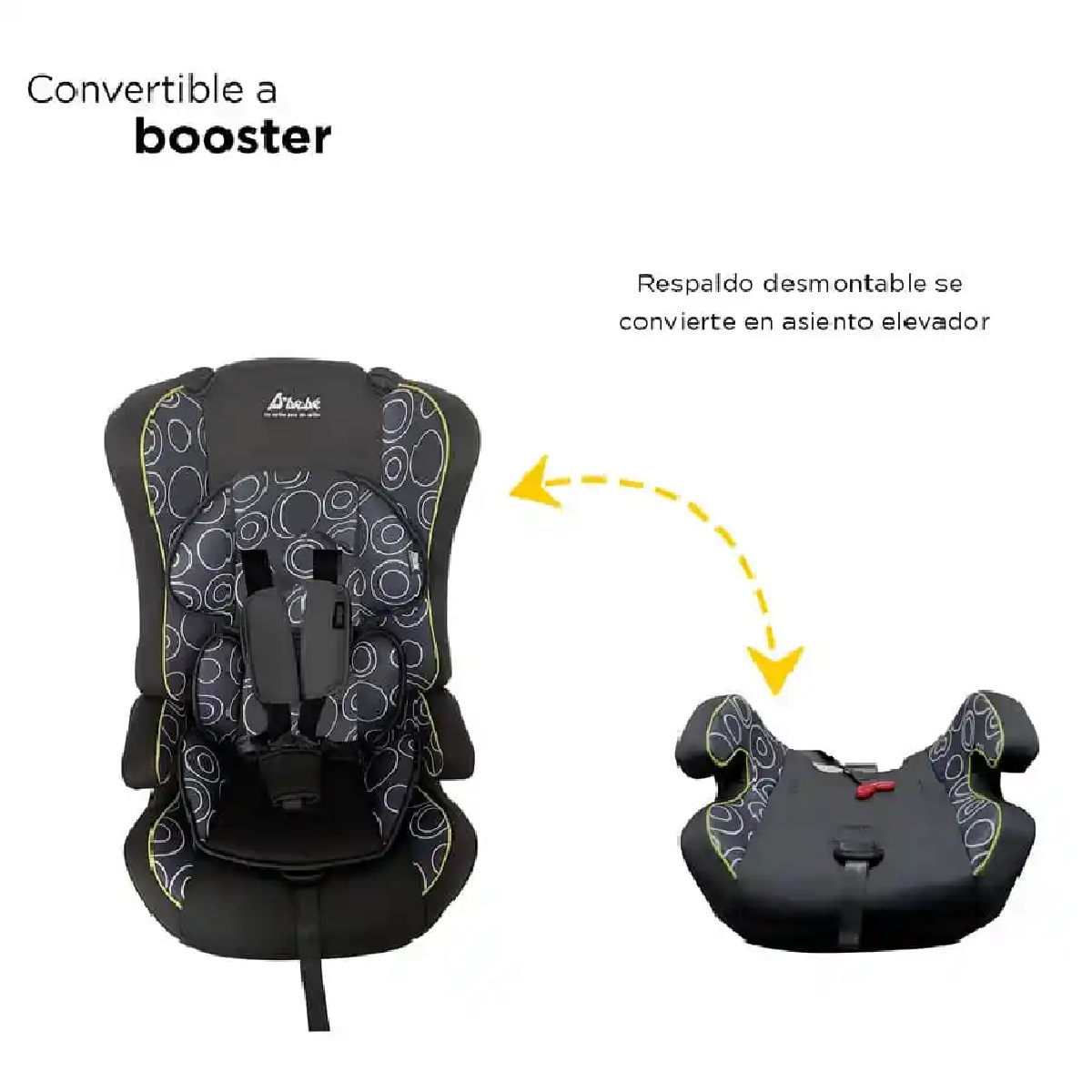 Autoasiento D’Bebé Maxi Convertible a Booster Negro ENDY12
