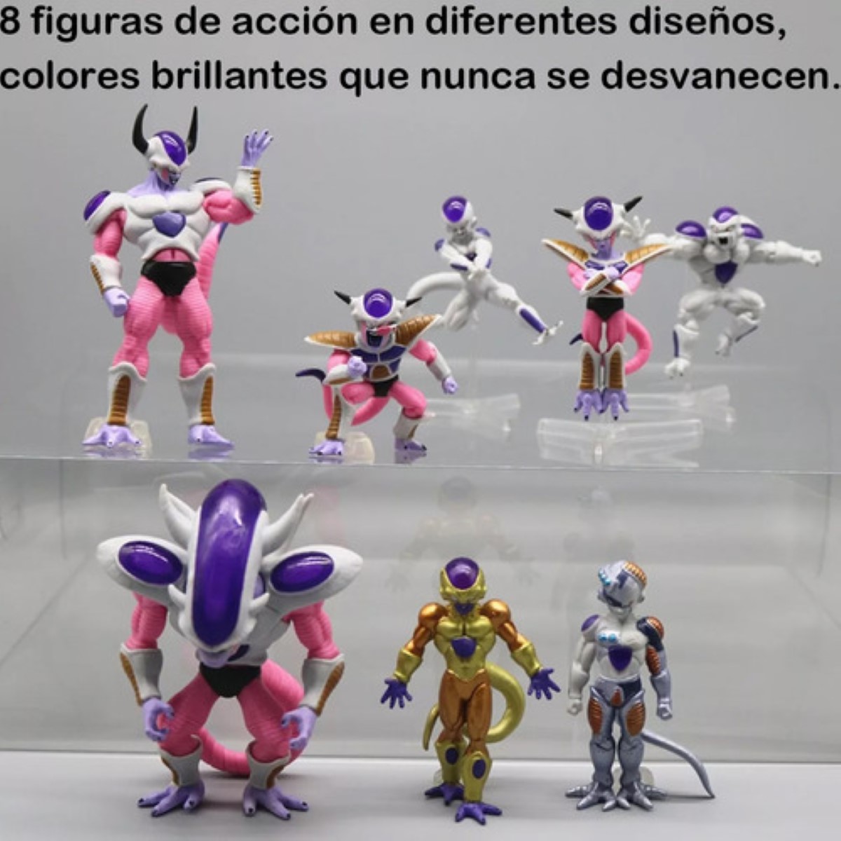 Figuras Dragon Ball Z Freezer Frieza Anime Coleccionables 8 pzs multicolor