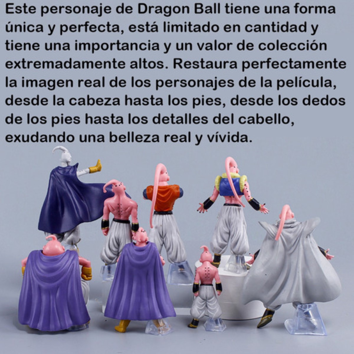 Set Figuras Majin Buu Transformaciones 8 Pzas Coleccionables multicolor