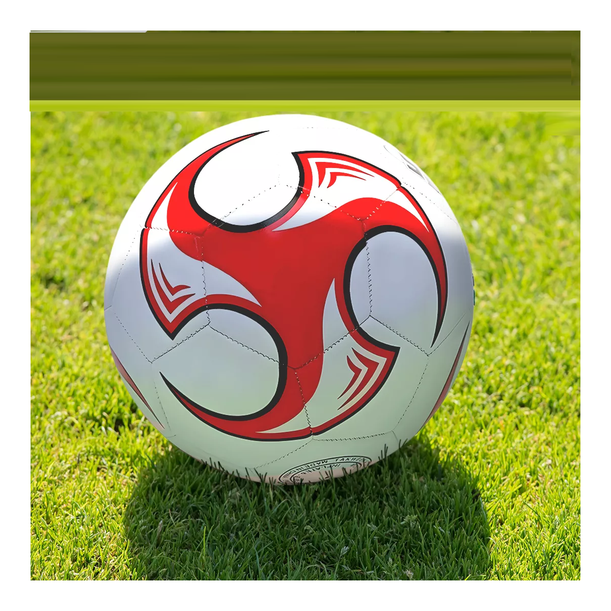 Balon Futbol Soccer No. 5 Laminado Color Rojo y blanco