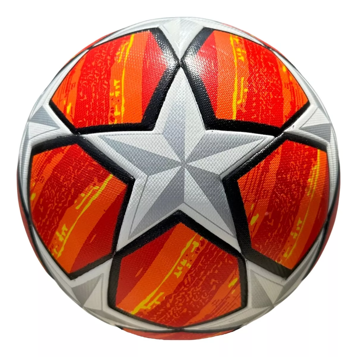 Balón Fútbol Soccer Champions Profesional Estrellas Hibrido Naranja