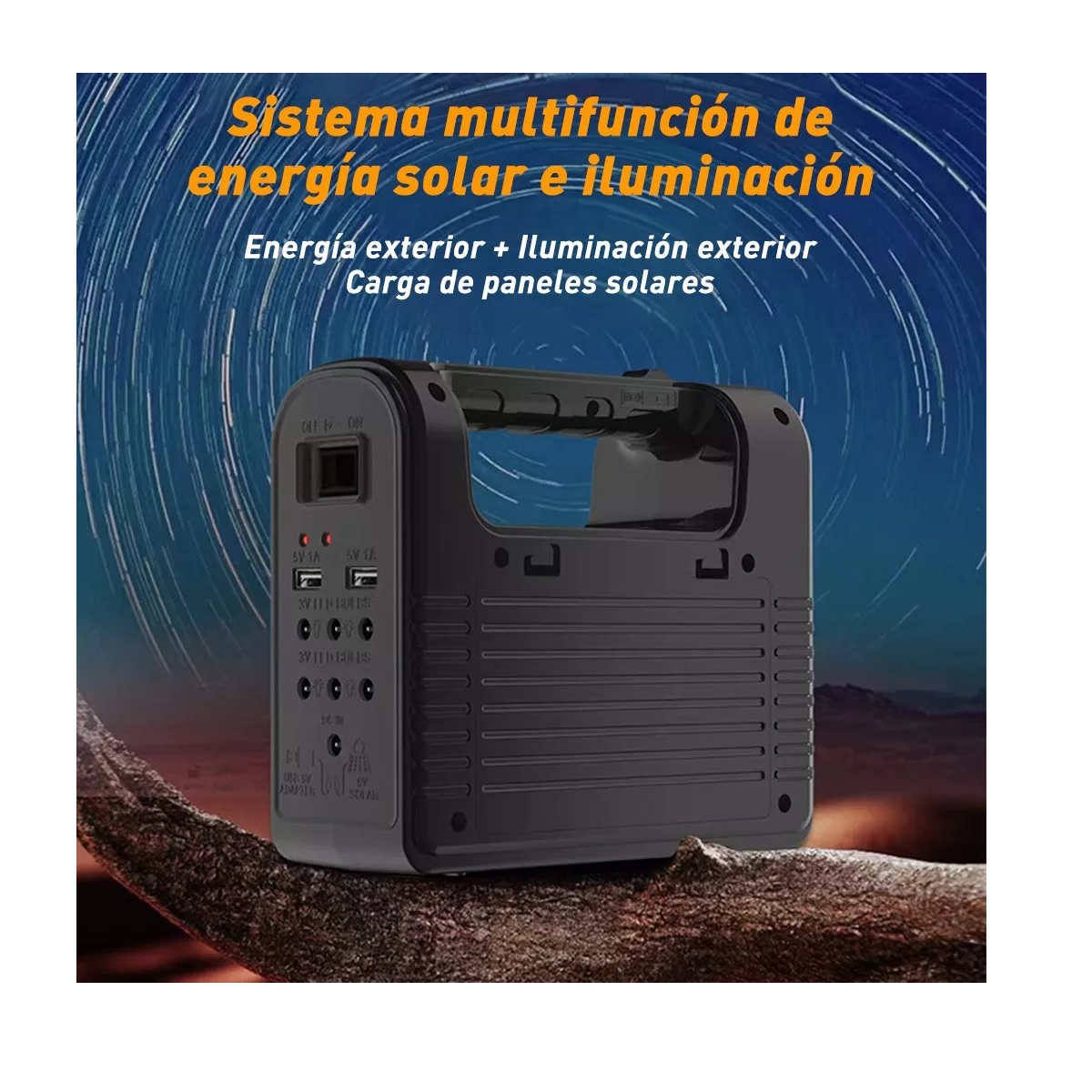Lampara Camping Solar Luz Iluminación Linterna Banco Energía