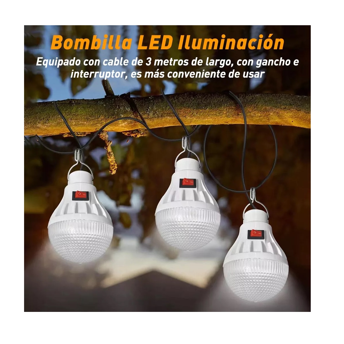 Lampara Camping Solar Luz Iluminación Linterna Banco Energía