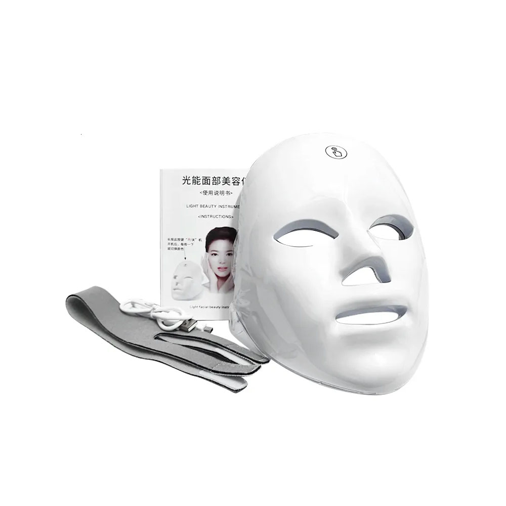 Máscara facial de terapia de luz led 