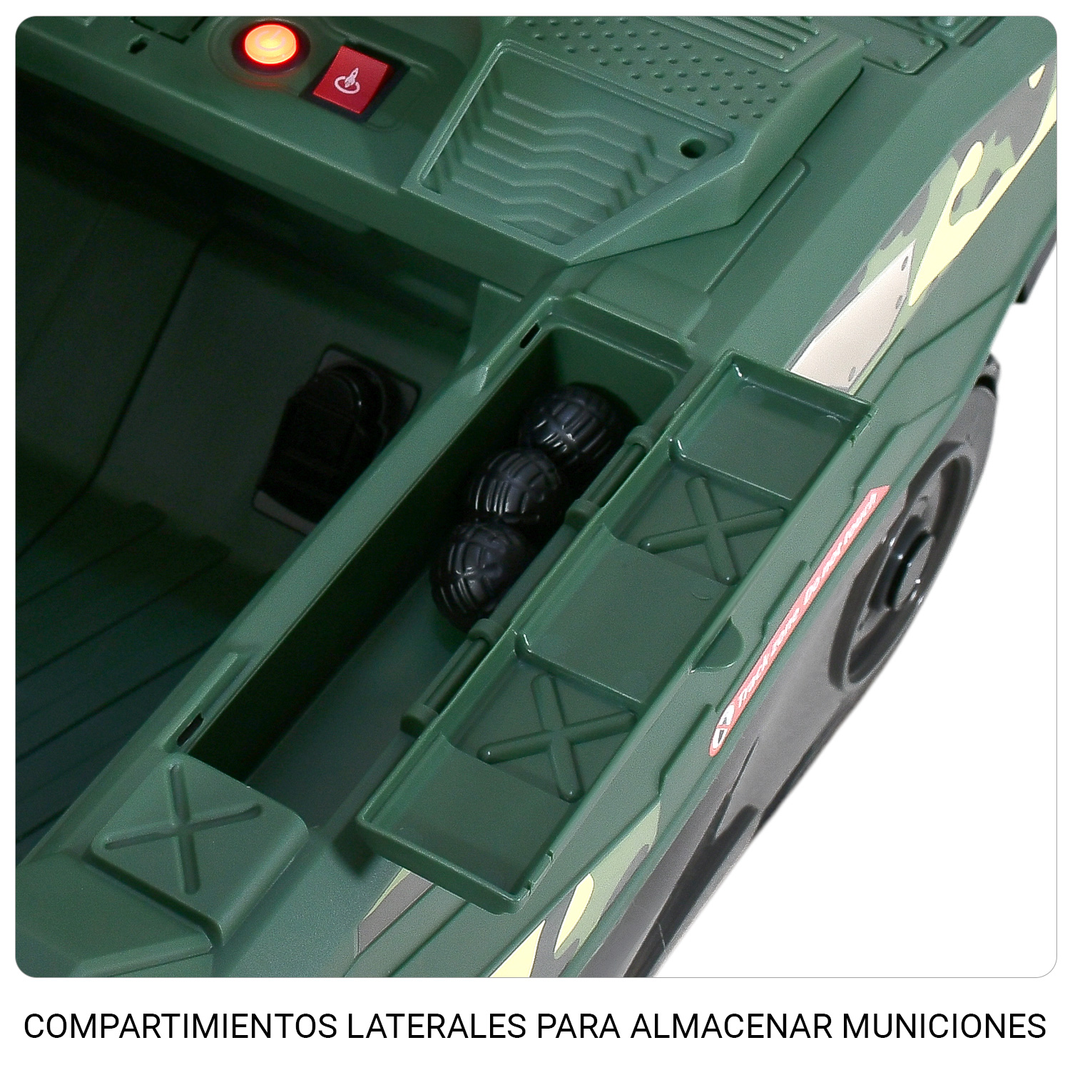 Montable Electrico Tanque De Guerra 12v 5 Km/h