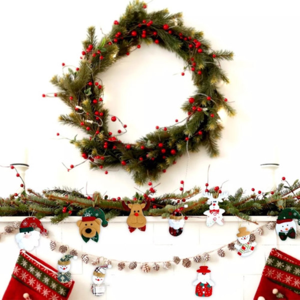 Adornos Navideños Para Arbol de Navidad Muñecos Colgantes 10 pcs COLORES