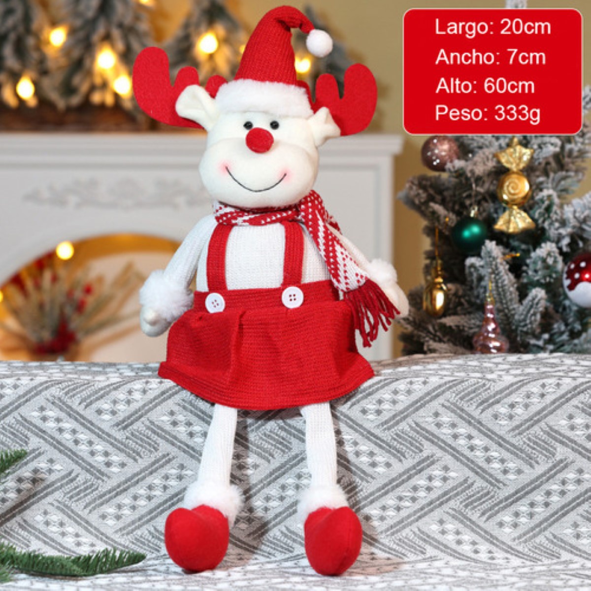 Muñeca de Navidad Adornos Regalo De Decoracion, ALCE ROJO