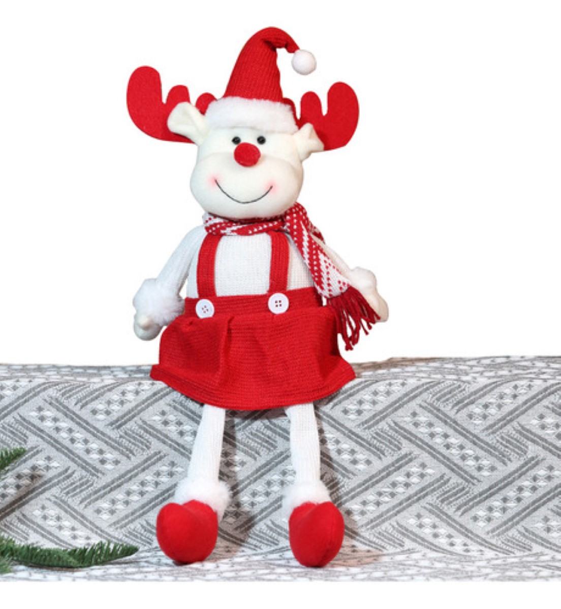 Muñeca de Navidad Adornos Regalo De Decoracion, ALCE ROJO