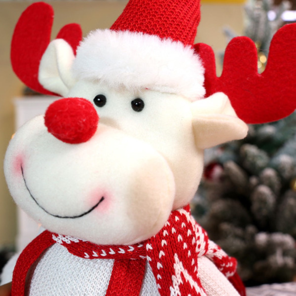 Muñeca de Navidad Adornos Regalo De Decoracion, ALCE ROJO