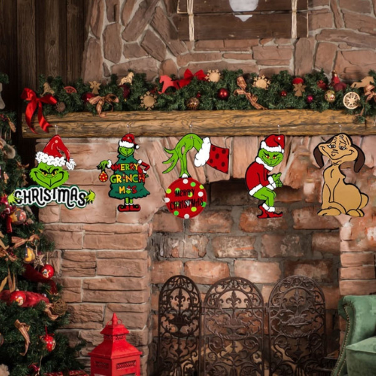 24 Grinch Muñecos Colgantes Arbol Navidad Adornos  grinch