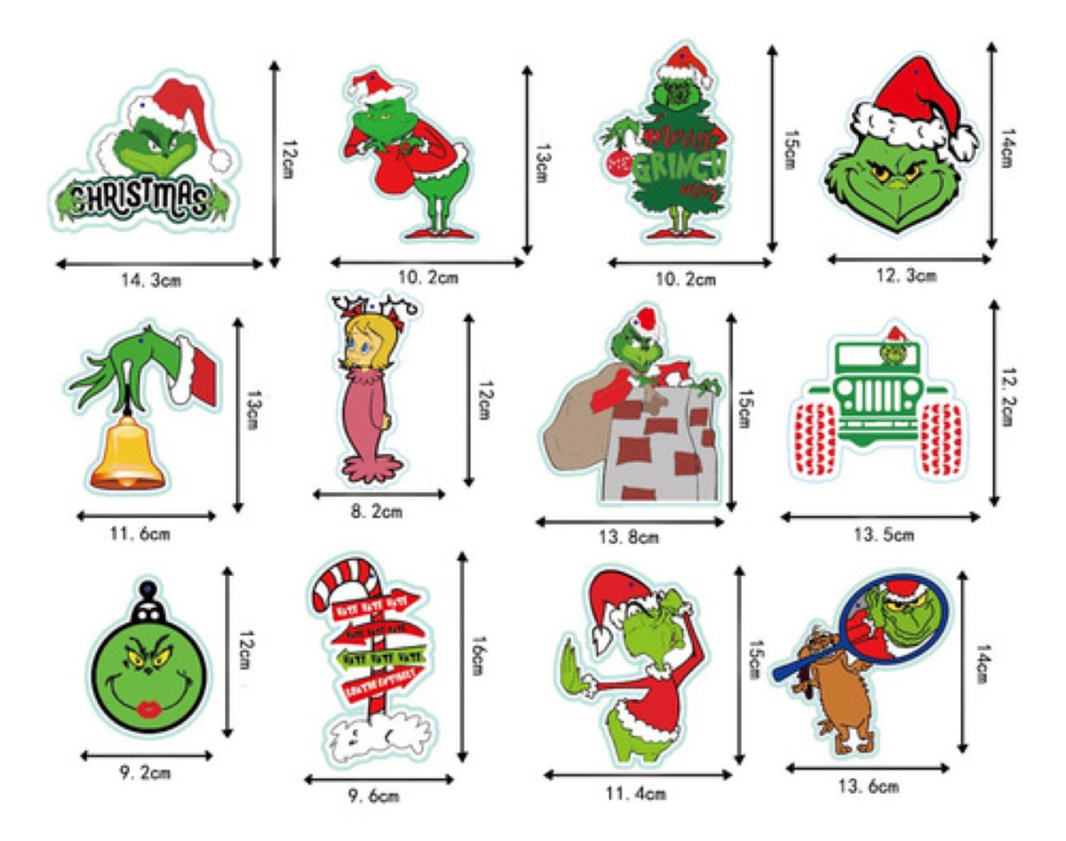 24 Grinch Muñecos Colgantes Arbol Navidad Adornos  grinch