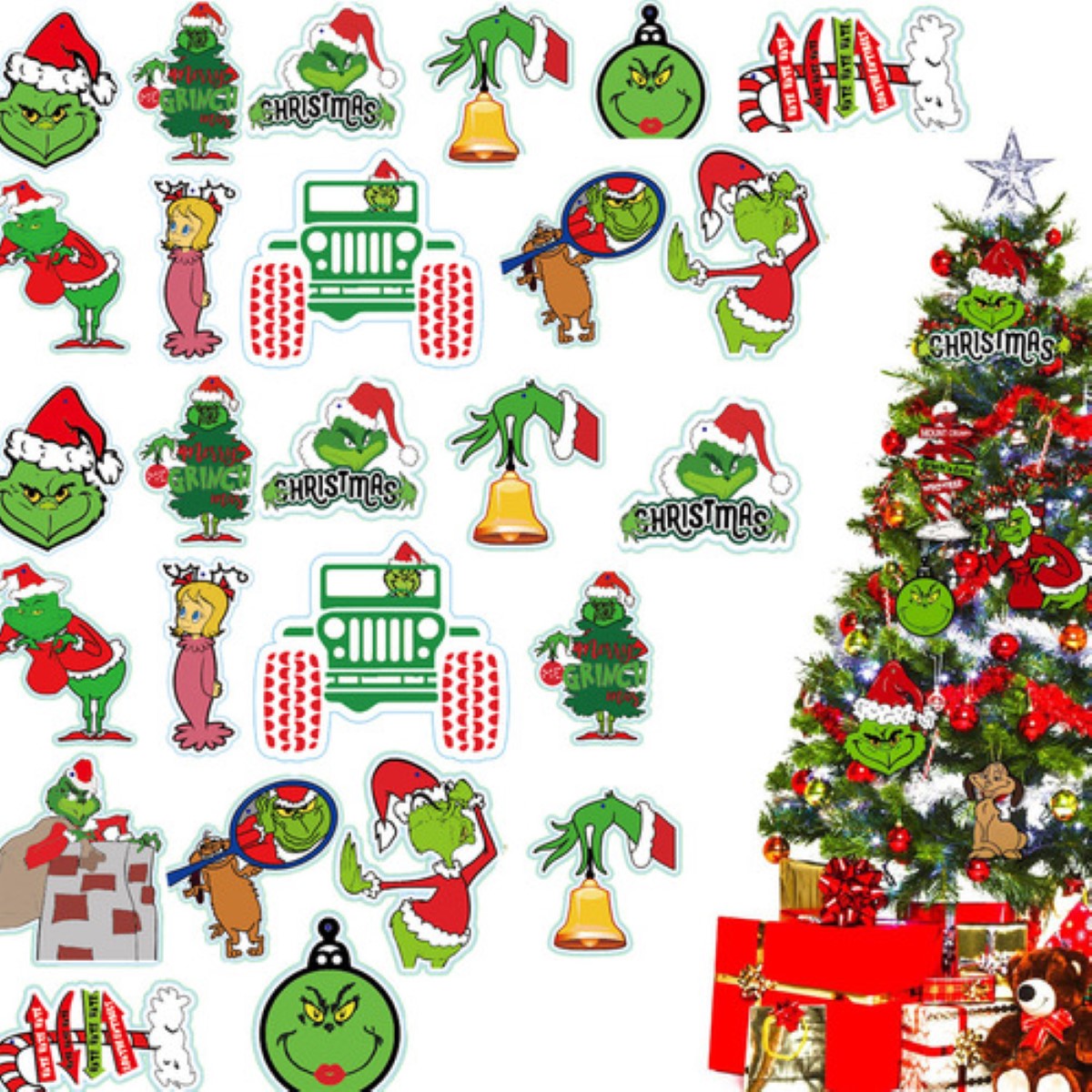 24 Grinch Muñecos Colgantes Arbol Navidad Adornos  grinch