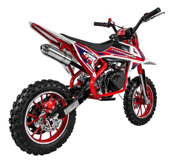 Moto Cross Pocket Montable Niños Motor Gasolina 45km/h Roja Little Monkey