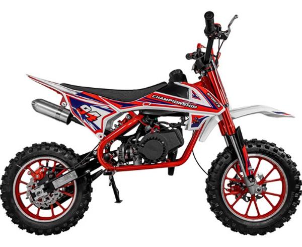 Moto Cross Pocket Montable Niños Motor Gasolina 45km/h Roja Little Monkey